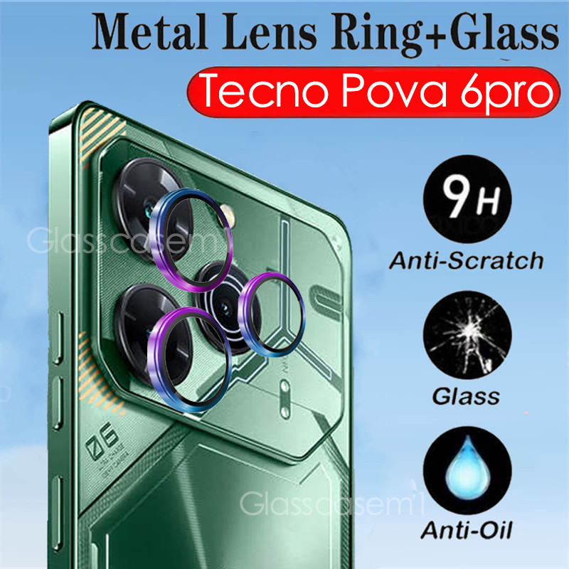 [สต๊อกพร้อม]เลนส์กล้องโลหะสําหรับ Tecno Pova 6 7 neo pro 6pro 6neo 7ultra Pova6 Pova6pro Pova6neo Pova7 4G 5G 9H HD อลูมิเนียมโลหะผสมโลหะกล้องเลนส์ป้องกันฟิล์ม