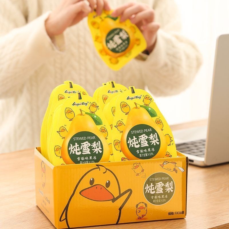 ลูกแพร์หิมะตุ๋น Konjaku Jelly 0 ไขมันแคลอรี่ต่ํา ดูดซับได้20240709