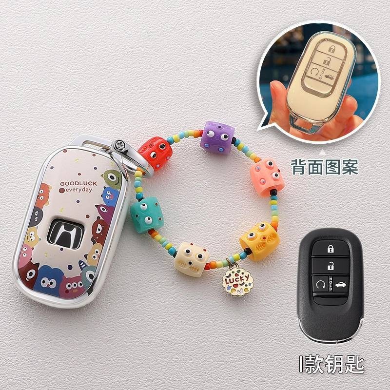 ที่ใส่กุญแจรีโมทรถยนต์ Honda WR-V Jazz Civic CRV HRV BRV XRV City FIT Accord พวงกุญแจรถ. กระเป๋าใส่กุญแจรถ