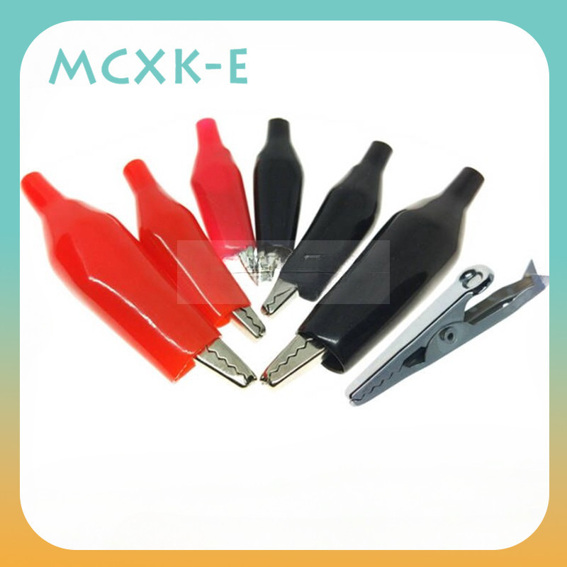 MCXK-E คุณภาพสูงจระเข้คลิป Sheath คลิปสายไฟคลิปทดสอบตะกั่วพร้อมฉนวนกันความร้อนแขนขนาดใหญ่/กลาง/ขนาดเล็ก (5 ชิ้น)
