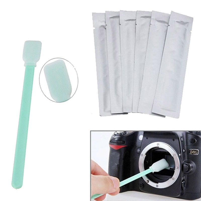 6pcs แพคเกจเซ็นเซอร์เปียกทําความสะอาด CMOS CCD SWAB สําหรับ D-SLR,กรอง,เลนส์Optics,LCD สําหรับแผ่นทําความสะอาดกล้อง CCD/CMOS SWAB: