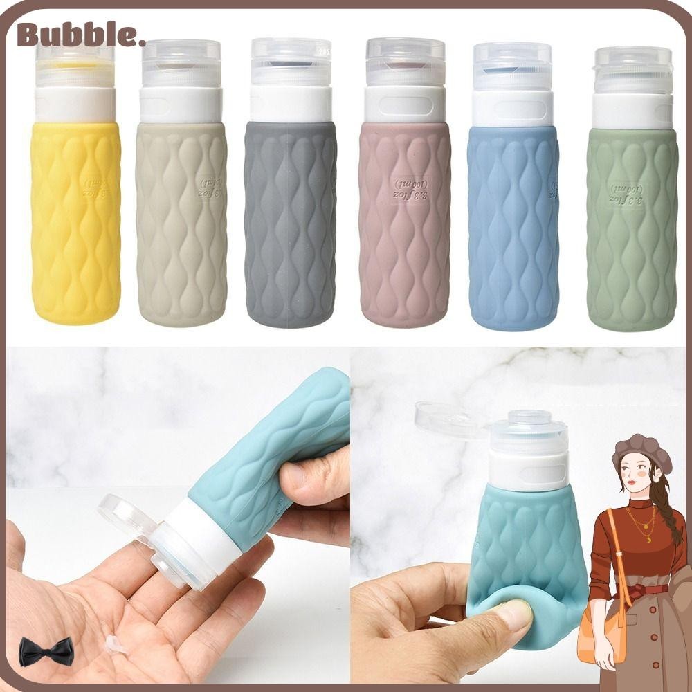 Bubble ขวดซิลิโคนรีฟิล ขนาดใหญ่ 90 มล. แบบพกพา สําหรับใส่โลชั่น แชมพู ขวดย่อย