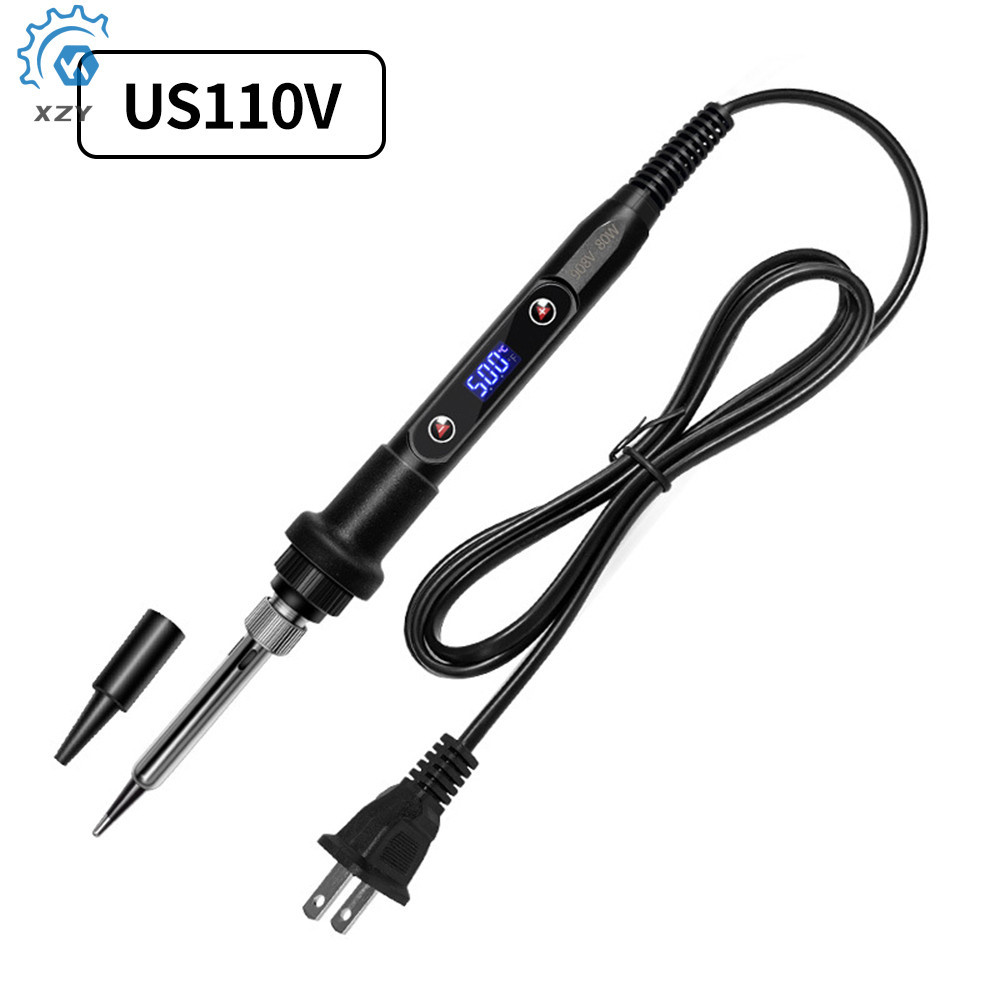 หัวแร้งบัดกรี จอแสดงผลดิจิทัล LED 80W ปรับอุณหภูมิได้ เหมาะสําหรับโลหะ เครื่องประดับ ซ่อมไฟฟ้า DIY