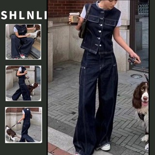 2ชิ้น/เซ็ตฤดูใบไม้ผลิฤดูร้อนผู้หญิงย้อนยุคถนนสไตล์คาวบอยเสื้…