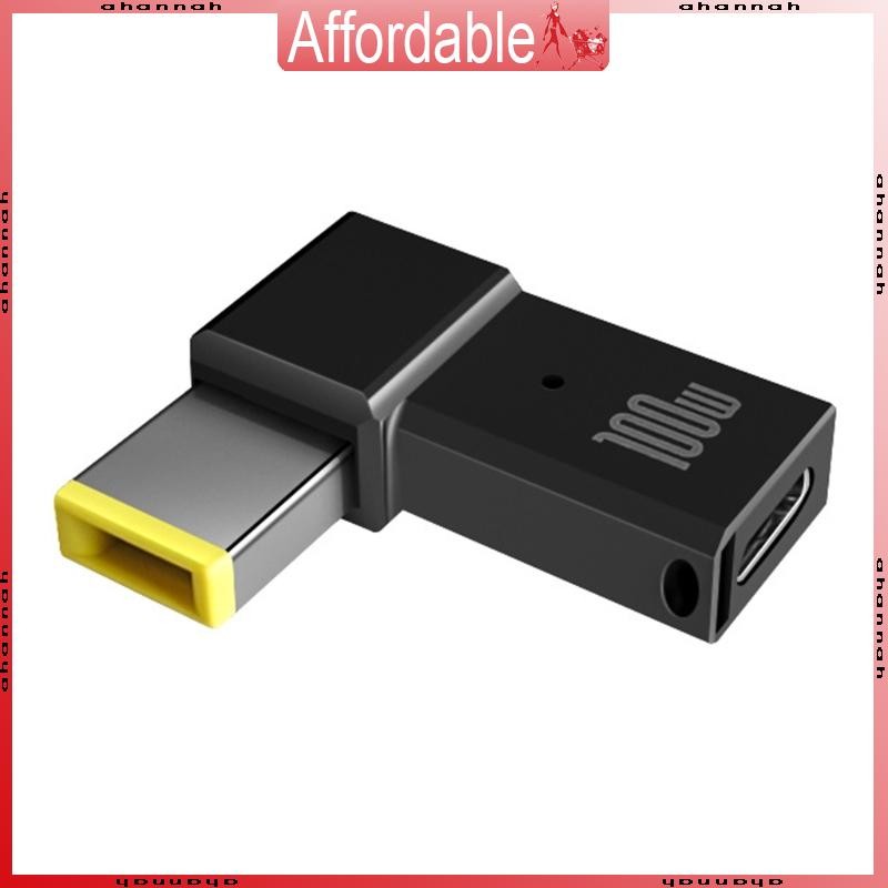 Ah ชาร์จเร็ว 100W USB Type C USB-C Female to Square PD Male Plug Converter
