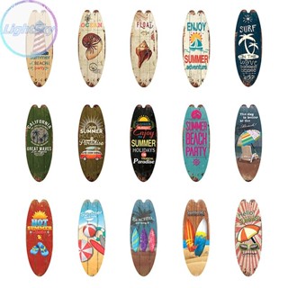 Lightsky Beach Tiki Bar กระดานโต้คลื่นป้ายไม้ Plaque Decor ส…