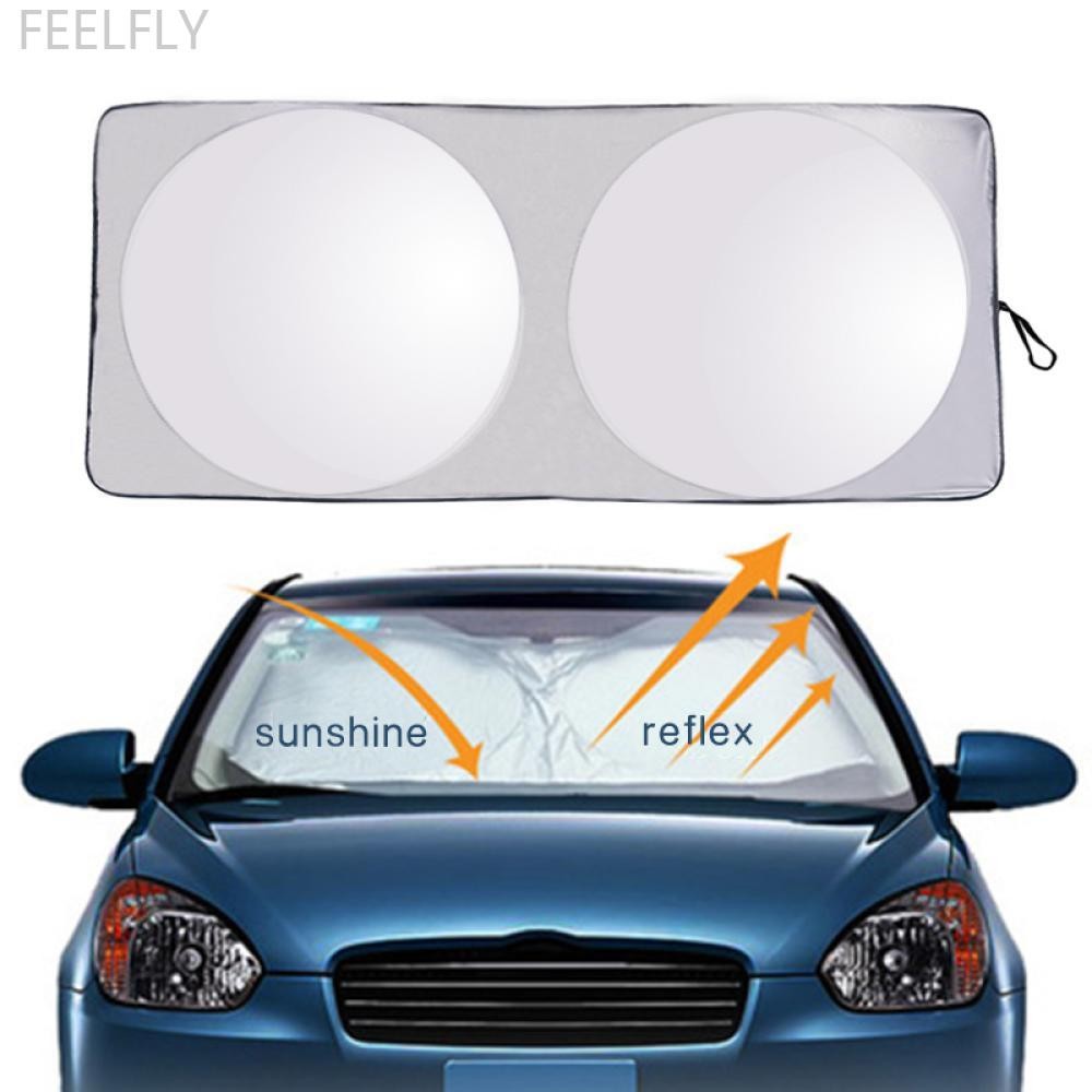 Feelfly ฝาครอบกระจกรถยนต์หน้าต่าง Sun Shade Visor Auto Car UV Protection กระจกบังแดด H9O4