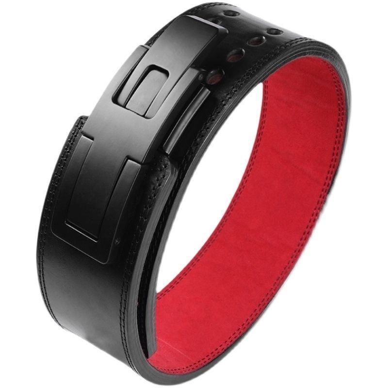 Snap-on Fitness Sports Squat Deadlift Professional Grade Cowhide Heavy Mens Belt Lever Buckle Cowh20250216
