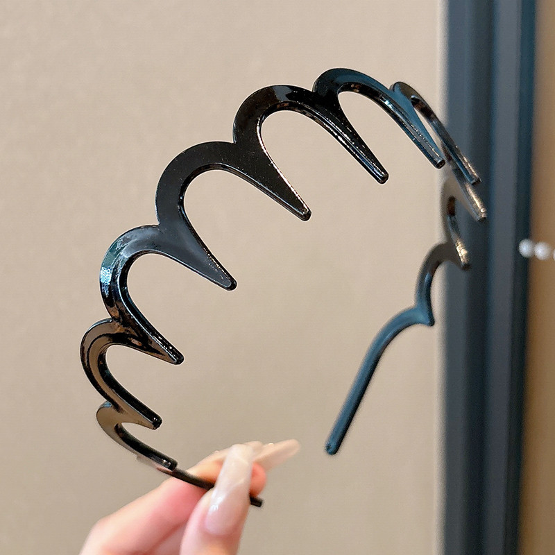 ยางรัดผมหยักแบบเรียบง่ายเกาหลีสําหรับผู้หญิง 2025 ที่คาดผมอเนกประสงค์ฤดูใบไม้ผลิ - รูปที่ 6