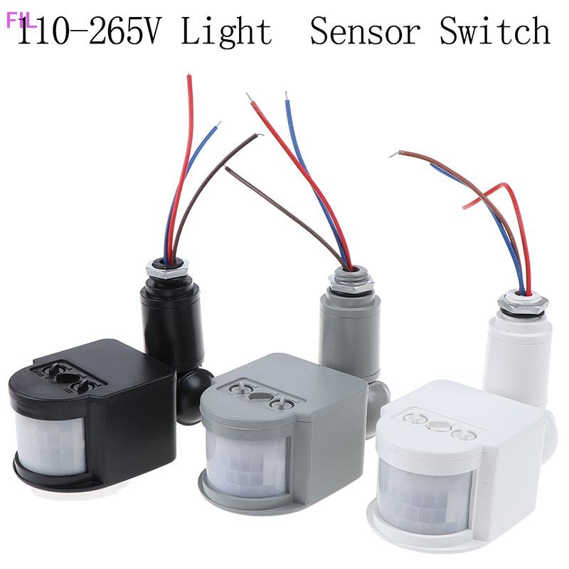 ฟิล 180° LED อินฟราเรด PIR Motion Sensor เครื่องตรวจจับโคมไฟติดผนัง 110V ~ 265V