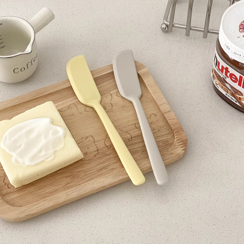 HERA มีดเนยซิลิโคนเครื่องตัดชีสไม้พายแยม Silicone Butter Knife Cheese Cutter Jam Spatula