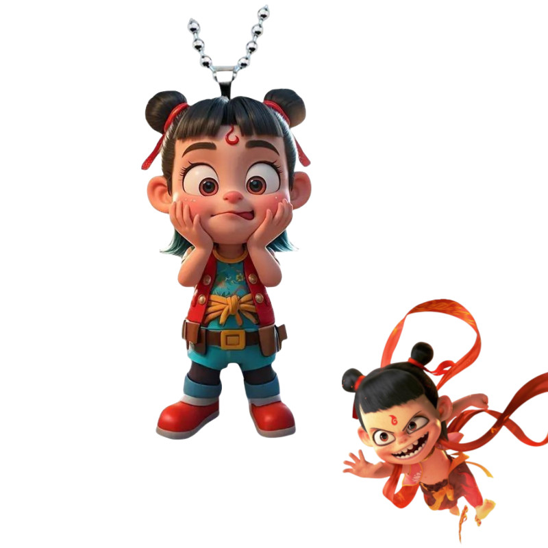 Natra NeZha2: กําเนิดปีศาจเด็กอะนิเมะภาพยนตร์อุปกรณ์ต่อพ่วงการ์ตูนน่ารักจี้อะคริลิพวงกุญแจกระเป๋าอุป