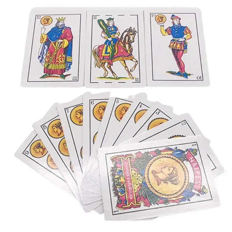 1set Spanish Poker Game Printing Clear Pattern Beautiful Poker Holiday Gift Party Game Poker Enterta