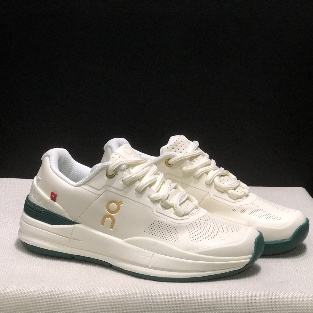 รองเท้าเทนนิส Roger Rro สำหรับผู้ชายและผู้หญิง รองเท้าผ้าใบ ยูนิเซ็กซ์ คู่ สีขาว ZYRX