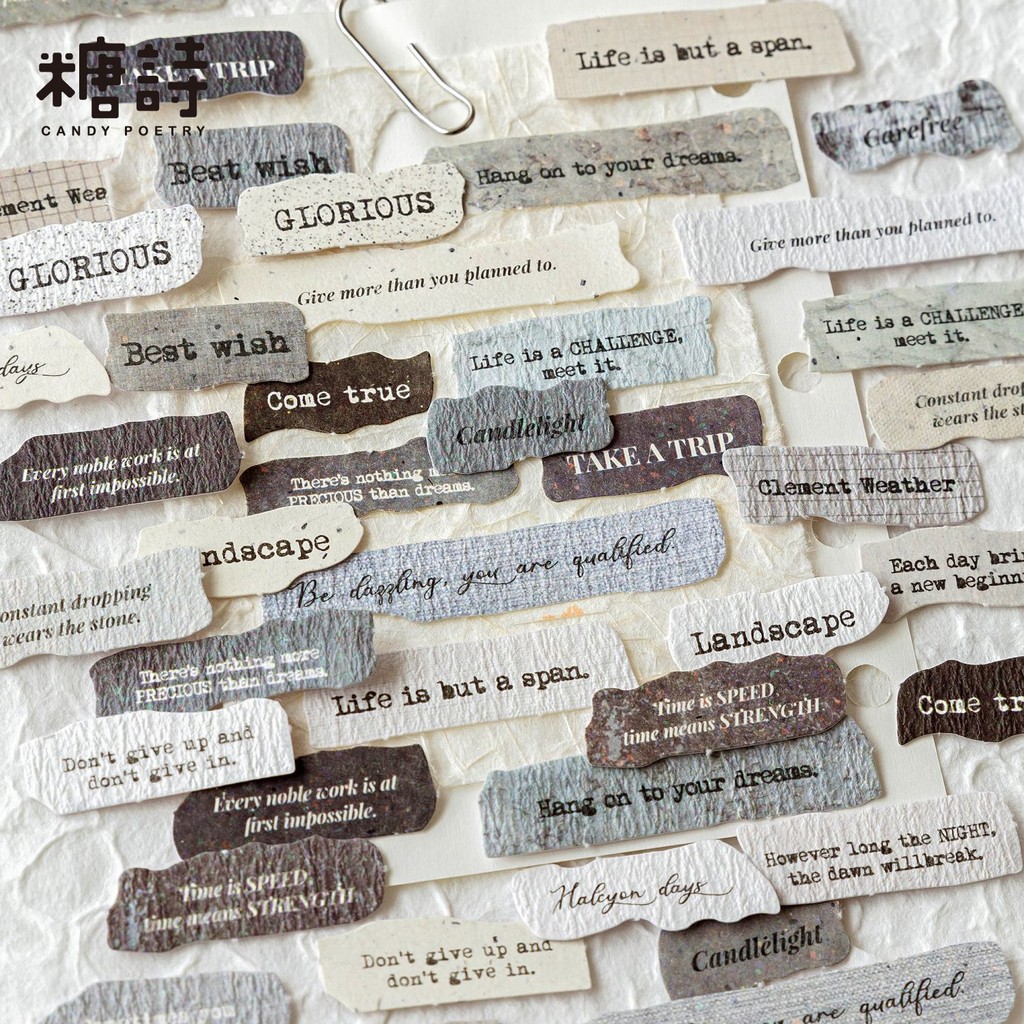 50 ชิ้น Vintage สติกเกอร์ชุดตัวอักษรภาษาอังกฤษ Self-Adhesive สติกเกอร์ DIY ป้ายสําหรับ Art Craft Scrapbooking Junk Journal อุปกรณ์ ราคา ถูกที่สุด ดีลบีเคเค แกลเลอรีภาพที่ 2