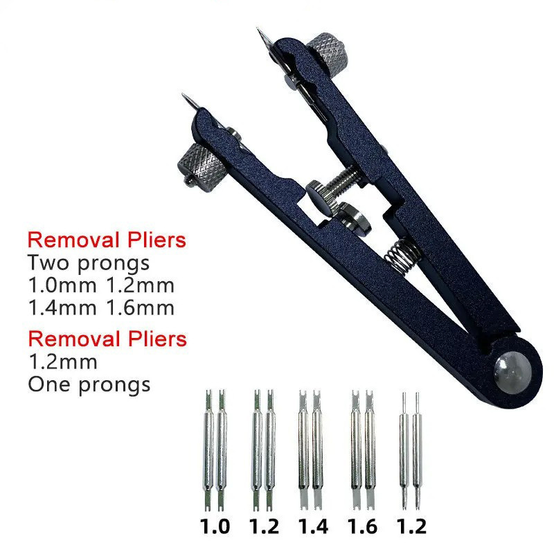 คีมถอดสายนาฬิกาข้อมือ โลหะผสมอลูมิเนียม รูปตัว V 6825 10 Pins - รูปที่ 4