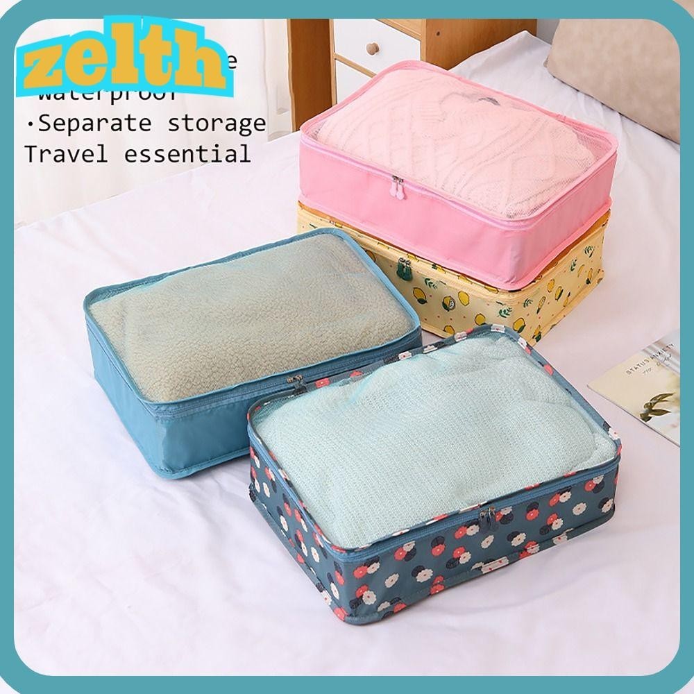 Zelth กระเป๋าจัดเก็บเสื้อผ้า รองเท้า ผ้าตาข่าย กันน้ํา เป็นระเบียบเรียบร้อย สําหรับเดินทาง