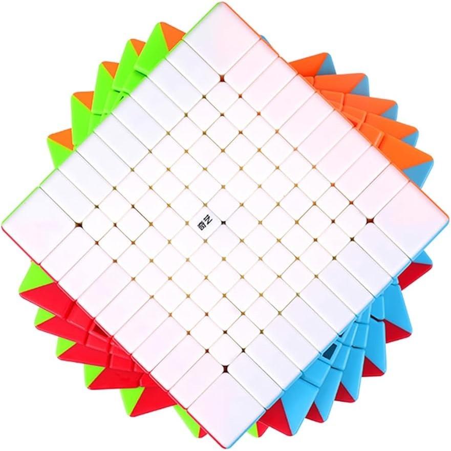 Qiyi ลูกบาศก์ปริศนา 10x10 ไร้สติกเกอร์ 10x10x10 ของเล่นเสริมการเรียนรู้เด็ก