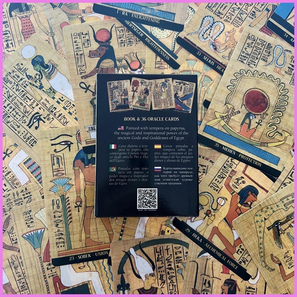 Egyptian GODS Oracle CARDS ไพ่ทาโรต์ 78 ชิ้น สําหรับงานปาร์ตี้