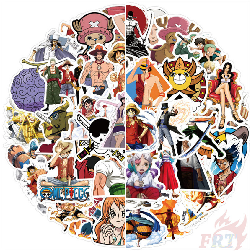 50Pcs/100Pcs One Piece Stickers Waterproof Fashion DIY Decals Doodle Stickers