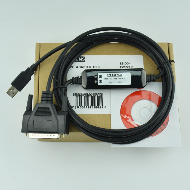 ใช้งานร่วมกับ MITSUBISHI FANUC rs232 การส่งข้อมูลเครื่องมือเครื่อง CNC สาย USB ถึง 25-pin usb-fanuc
