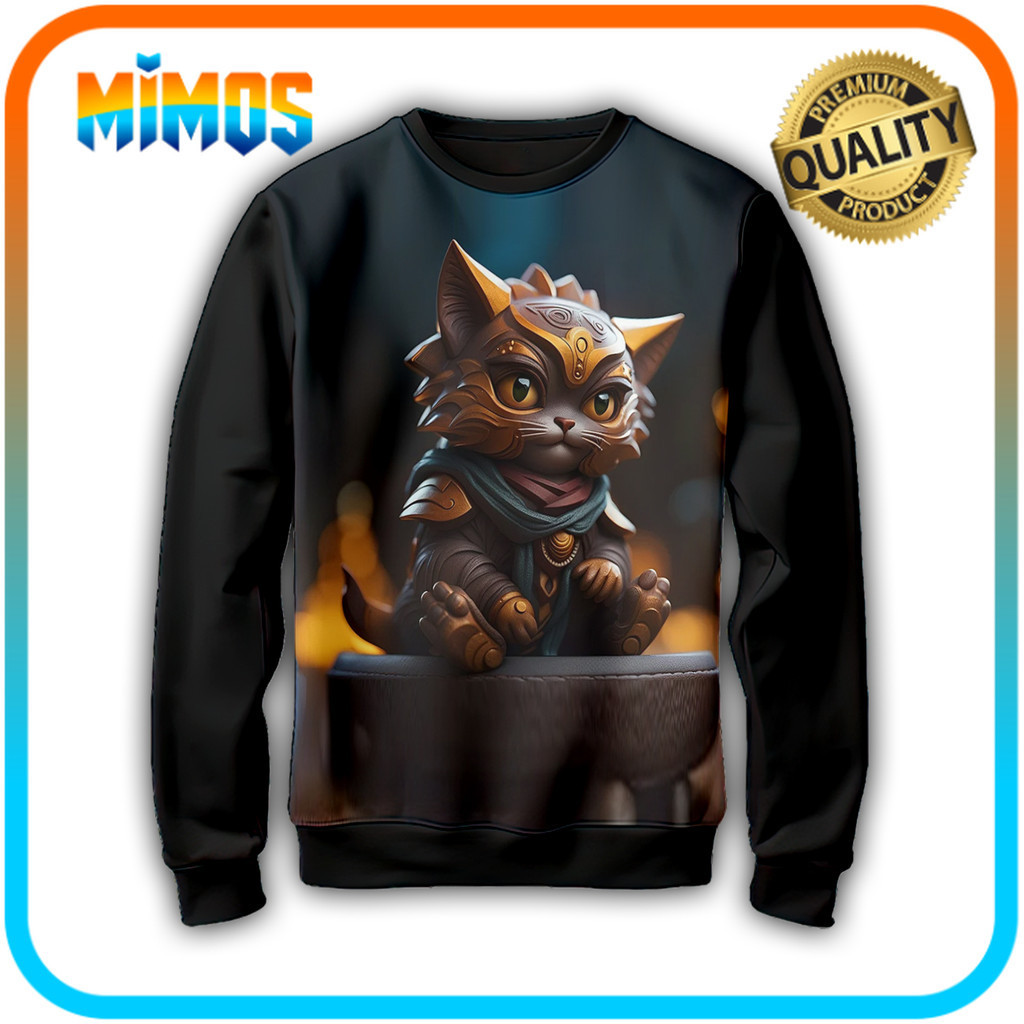 3D การ์ตูน TV Animation Cat Hero เสื้อกันหนาว 02MM014 _SW สําหรับอายุ 1-12 ปี