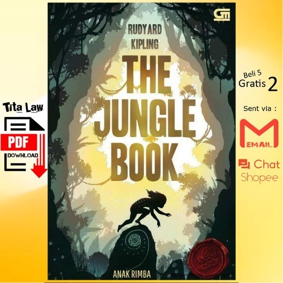 หนังสือนิยาย The Jungle Book (เด็กป่าโดย Rudyard Kipling
