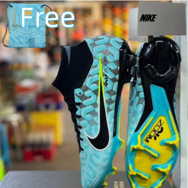 ♞รองเท้าฟุตบอล เด็ก Nike Air zoom Mercurial 15 FG เด็กเล็ก รองเท้าสตั๊ด รองเท้าฟุตบอล กลางแจ้ง สําห