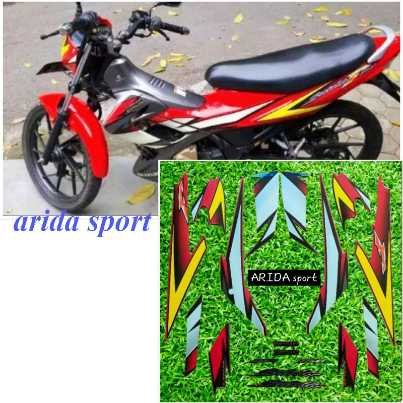 MERAH สติ๊กเกอร์ Striping Suzuki Satria F150 fu f 150 fu red 2007 motif ดั้งเดิม