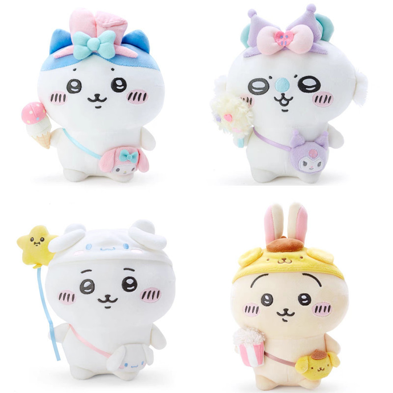 ใหม่ ตุ๊กตาสุนัข กระต่ายน่ารัก Chiikawa Hachiware Usagi Momonga Cos ขนาด 20 ซม. ของเล่นสําหรับเด็ก ของขวัญคริสต์มาส