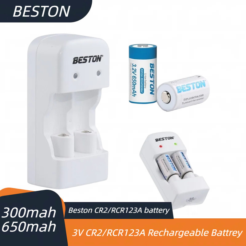 Beston RCR123A 650mAh / CR2 300mAh ที่ชาร์จและที่ชาร์จ แบบชาร์จไฟได้ BST-CD643