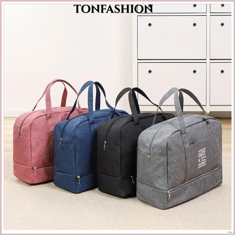 Tonfashion กระเป๋าเดินทาง กระเป๋าถือ กระเป๋าสะพายไหล่ ทรงโท้ท ขนาดใหญ่ จุของได้เยอะ แบบพกพา น้ําหนักเบา เหมาะกับการเล่นโยคะ ว่ายน้ํากลางแจ้ง สําหรับผู้หญิง