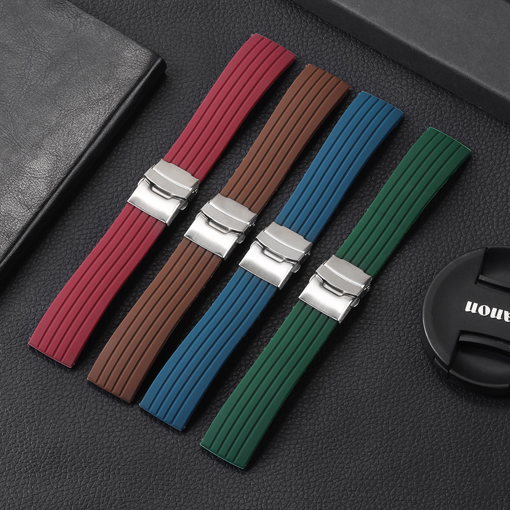 สายนาฬิกาข้อมือ ยางซิลิโคน 18 มม. 20 มม. 22 มม. 24 มม. สําหรับ Huawei Watch GT3 GT4 2 Fossil Watch