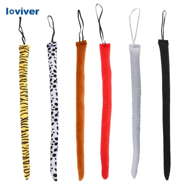 [Loviver] เครื่องแต่งกายหางรูปร่างน่ารักสบายคอสเพลย์ Prop ปลอมหางยาวสําหรับปาร์ตี้บทบาทเล่นเทศกาลเต้นรํา