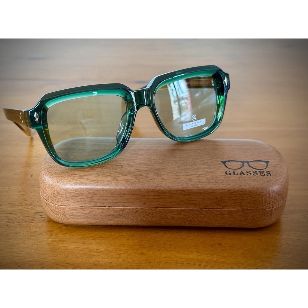CANAAN แว่นตาแฟชั่นสีเขียวโปร่งใสทูโทน ไอเท่มสุดคูล ผลิตจากวัสดุเกรดดี
