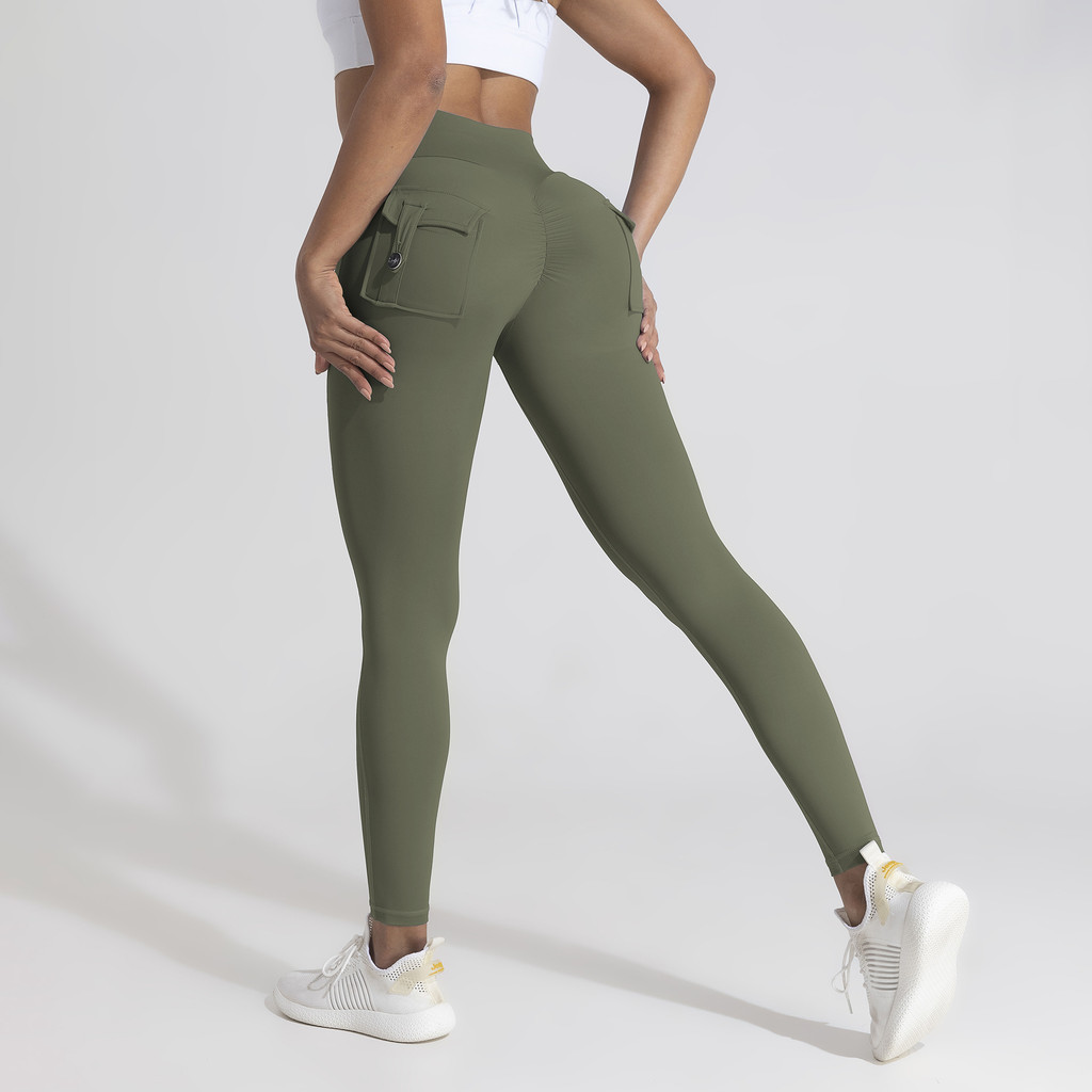 กางเกงเลกกิ้งขายาว เอวสูง เหมาะกับการเล่นโยคะ วิ่ง ออกกําลังกาย สําหรับสตรี 9966 - รูปที่ 5