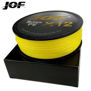 Jof สายเอ็นตกปลาถัก PE 500 มม. 300 ม. 100 ม. 12 เส้น