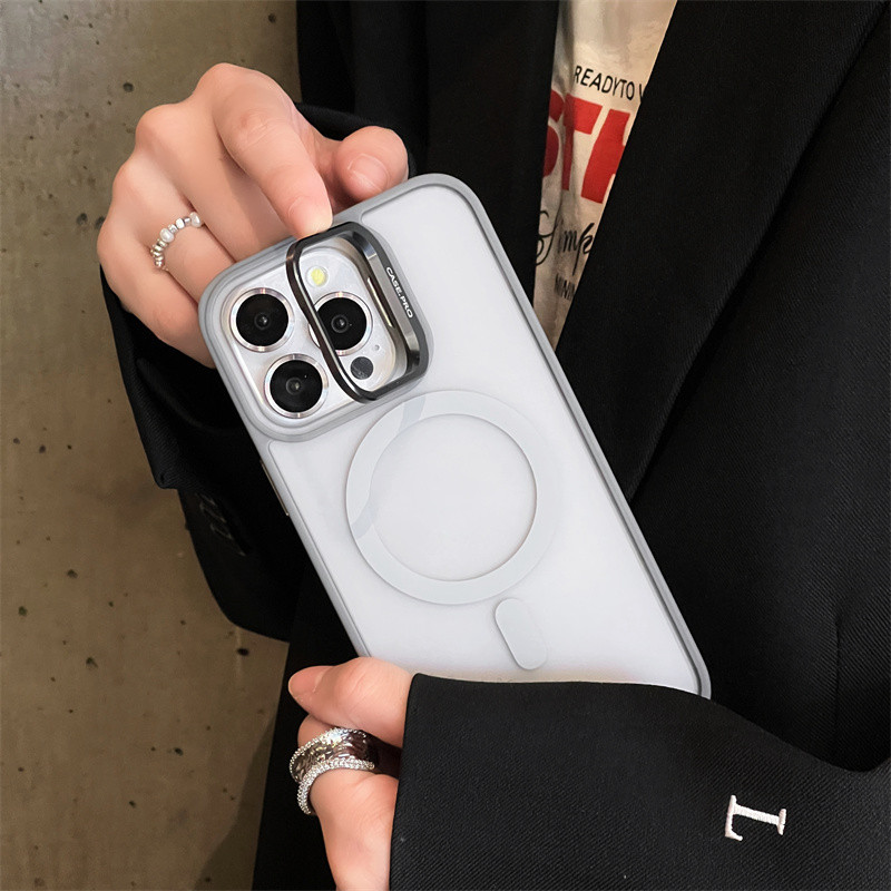 เคสโทรศัพท์มือถือ PC แข็ง แบบแม่เหล็ก ป้องกันเลนส์ คุณภาพสูง หรูหรา สําหรับ iPhone 15 14 13 12 11 Pro Max