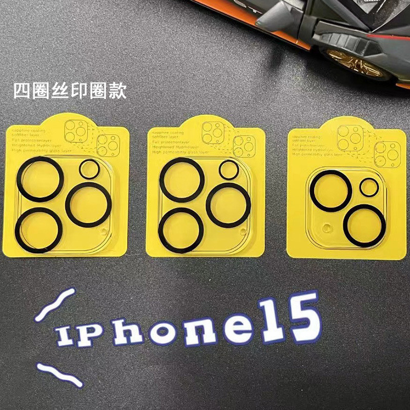 สติกเกอร์ผ้าไหม พิมพ์ลาย All-In-One Hd ป้องกันเลนส์ สําหรับ Apple iPhone 11 12 13 15 Pro Max 15Pro