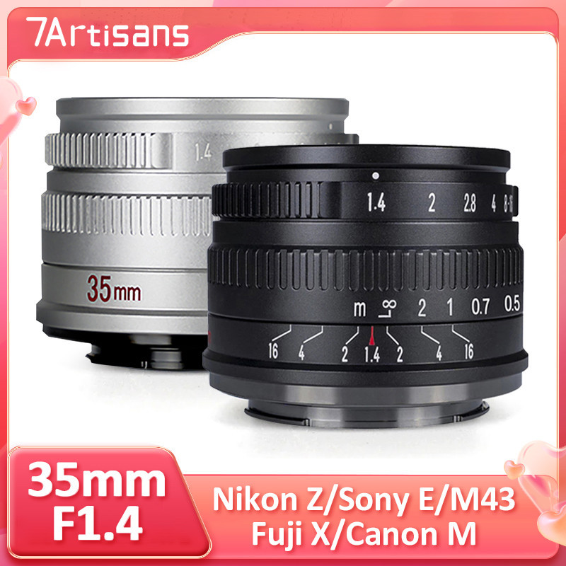 7artisans 35mm F1.4 mark II APS-C เลนส์รูรับแสงขนาดใหญ่ 35mm F1.4 สําหรับ Sony E Fuji XF Canon RF M43 Nikon Z Canon EOS R