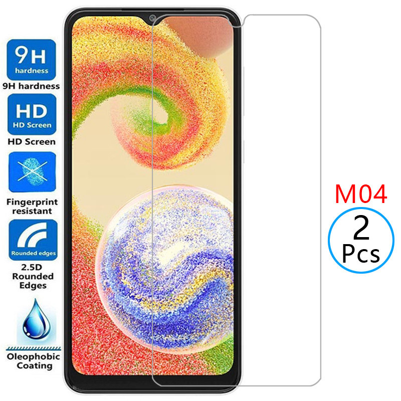 กระจกนิรภัยสําหรับ samsung m04 กระจกนิรภัยป้องกันหน้าจอบน galaxy m 04 04m ฟิล์ม samsun samsumg sansu