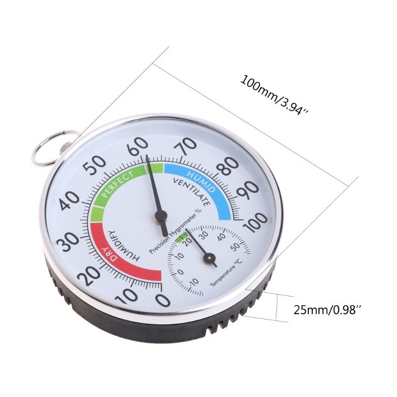 Temperature and Humidity Analog Indicator Indoor Outdoor Thermometer Hygrometer