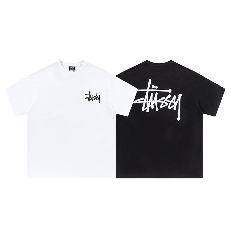 เสื้อยืดผ้าฝ้ายลายพิมพ์คลาสสิก สำหรับทั้งผู้ชายและผู้หญิง เหมาะสำหรับหน้าร้อน สไตล์เสื้อแขนสั้นทรงหลวม – โปรปัง