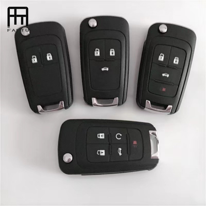 Ftu เคสรีโมตกุญแจรถยนต์ แบบฝาพับ สําหรับ Chevrolet 2 3 4 Chevrolet Colorado Cruze