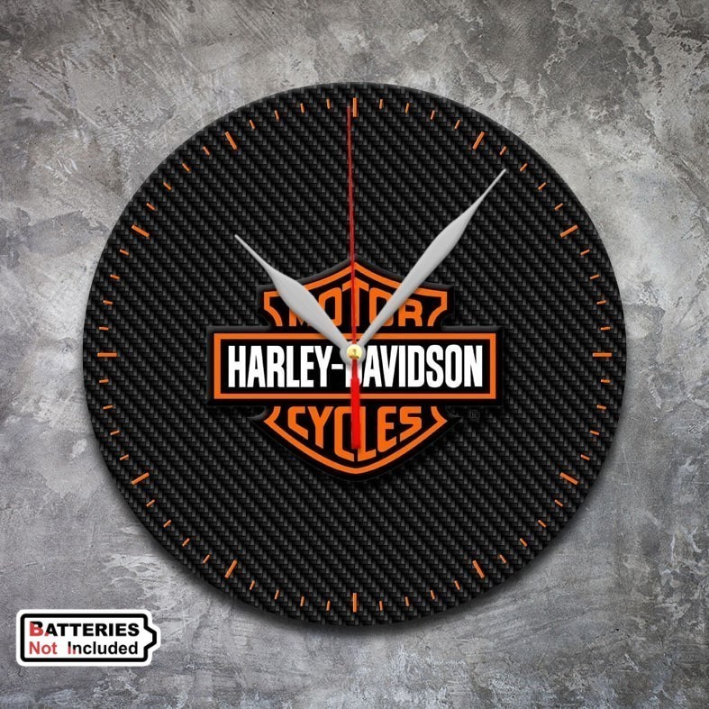 Harley รถจักรยานยนต์นาฬิกาแขวนไม้ตกแต่งบ้าน cafe Workshop อุตสาหกรรมห้อง Harley Davidson โลโก้ unofficial - HARLEY 04