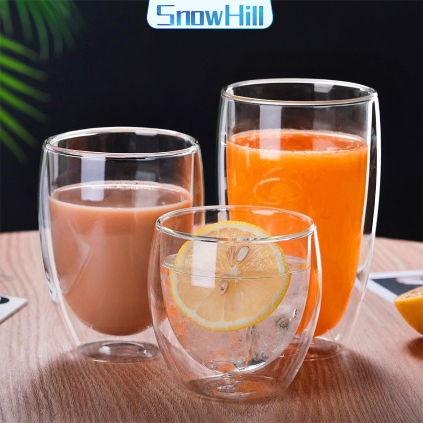 S.H แก้วกาแฟ สไตล์ ญี่ปุ่น Double-layer glass