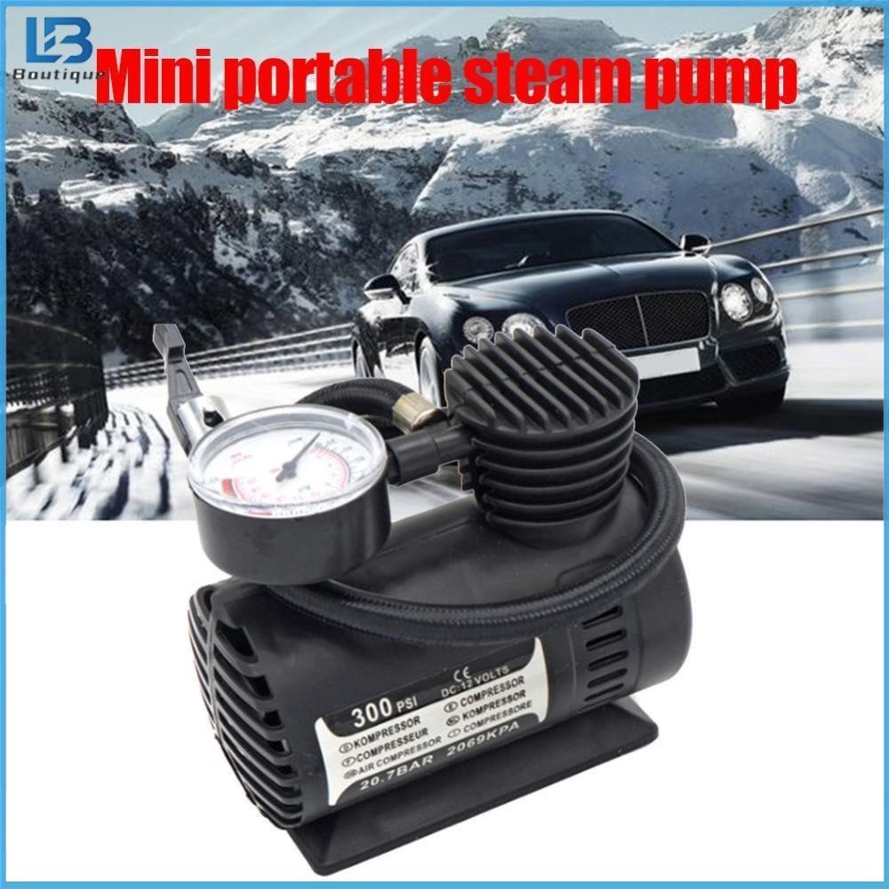 [จัดส่งในพื้นที่] เครื่องปั๊มลมยางไฟฟ้า แบบพกพา ขนาดกะทัดรัด 12V 300PSI [1-3 วันมาถึง]