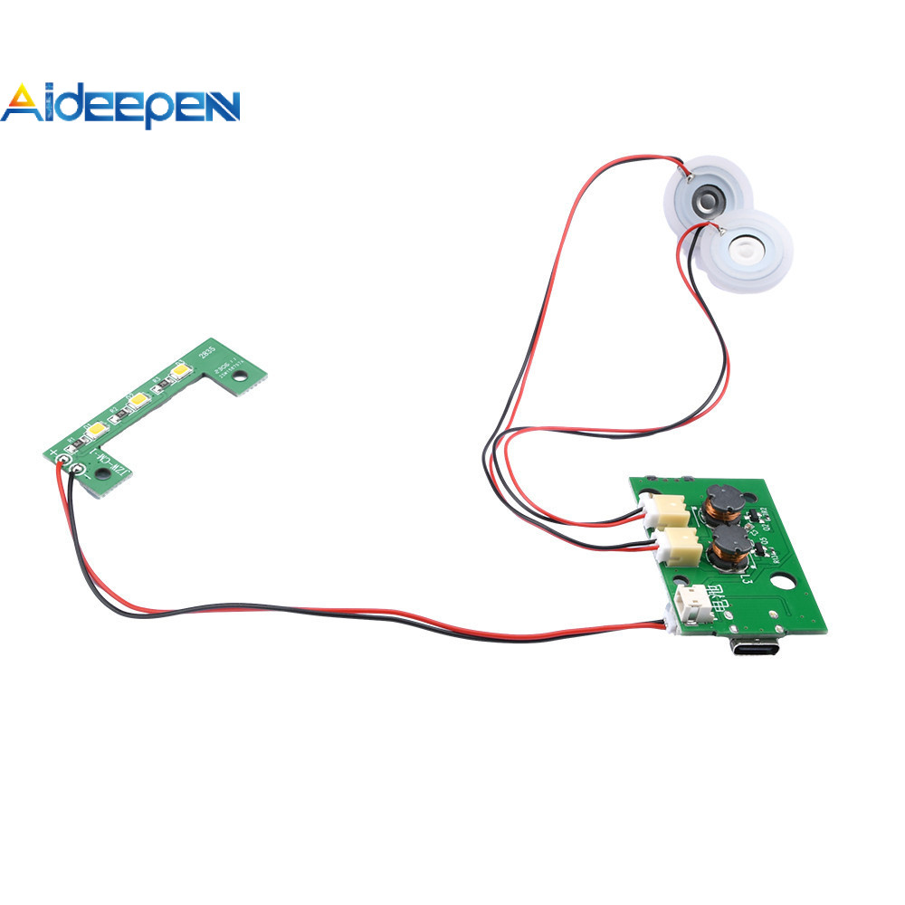 Aideepen โมดูลไดรเวอร์เครื่องฟอกอากาศความชื้น DC5V Type-c Usb พร้อมสเปรย์คู่ ขนาดใหญ่ Diy