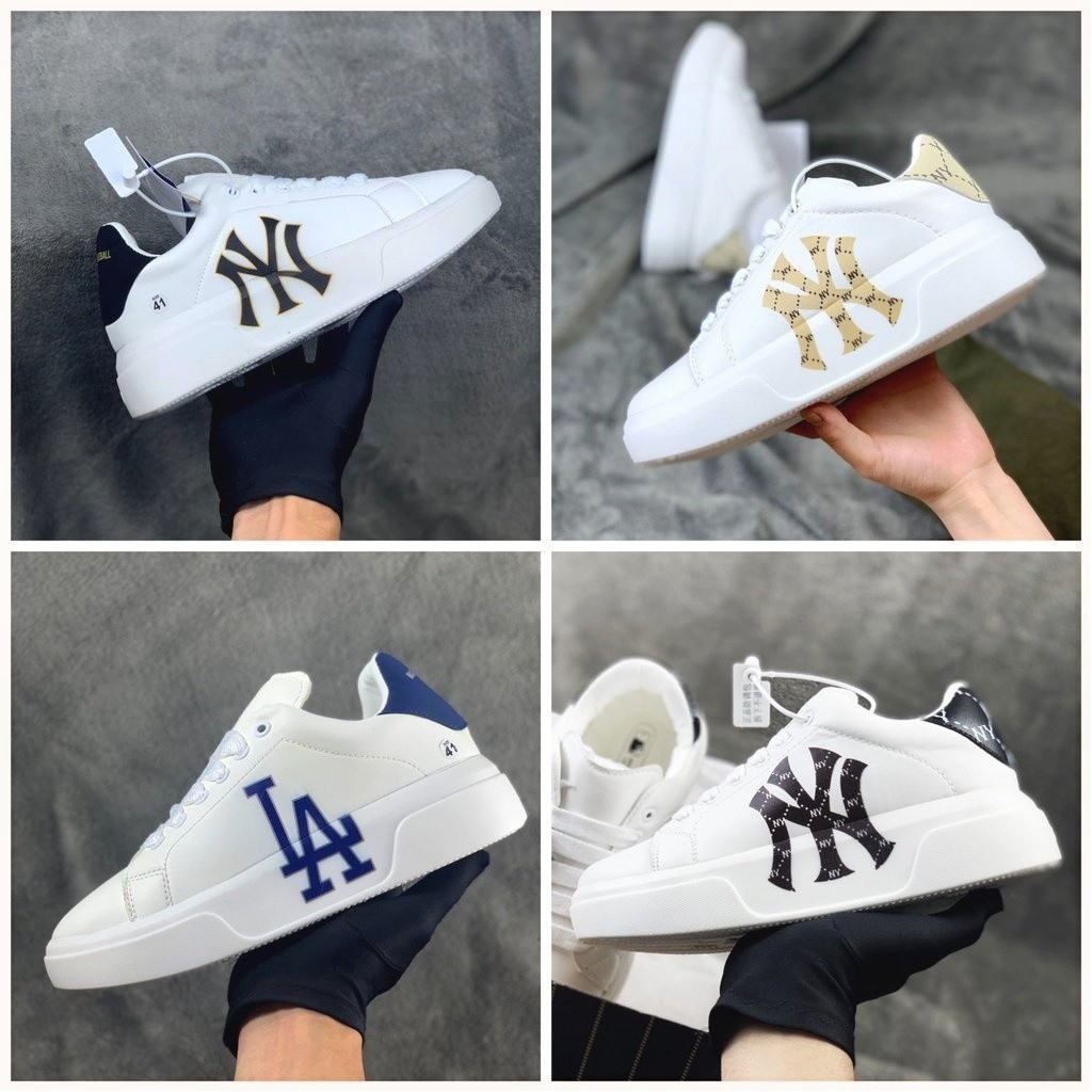 Mc queen LA, NY Sports Shoes รุ่นใหม่คุณภาพสูง Hot Trend, รองเท้าผ้าใบ MLB ชิ้น NY เกาหลีสําหรับผู้ช