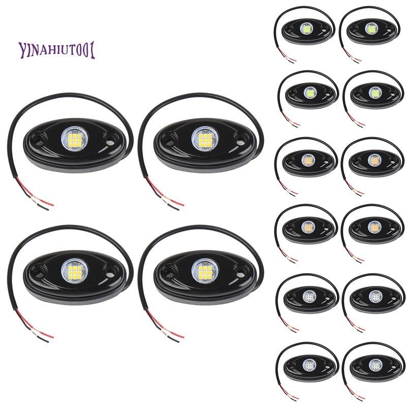 【Yinahiut001】ชุดไฟนีออน Led 9 ดวง สว่างมาก กันน้ํา สําหรับรถบรรทุก เรือ 4 ชิ้น